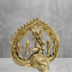 Dhokra Mahisasurmardini Family On Bull Head